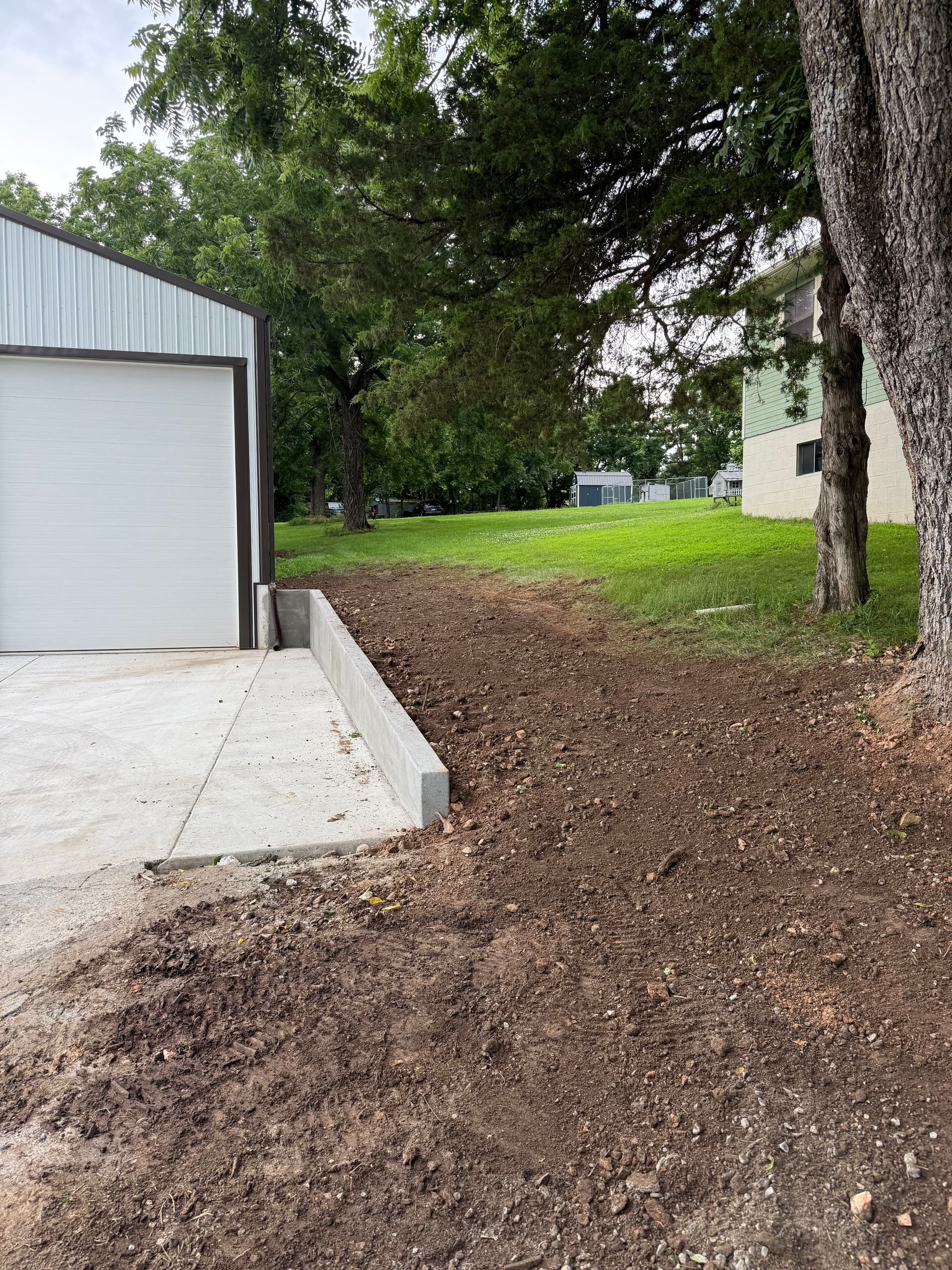 Retaining Wall and Front Apron Expansion for a Garage image